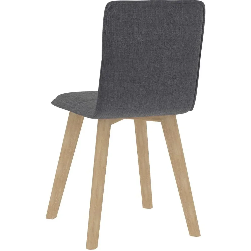 Esszimmerstühle 2-Sitzer Stoff dunkelgrau - 4