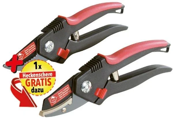 Amboss Gartenschere + Bypass Gartenschere im Set - 1