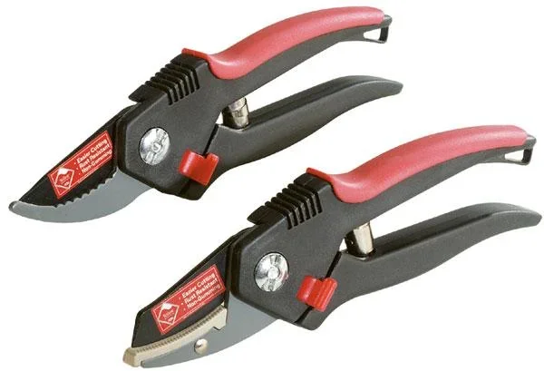 Amboss Gartenschere + Bypass Gartenschere im Set - 2