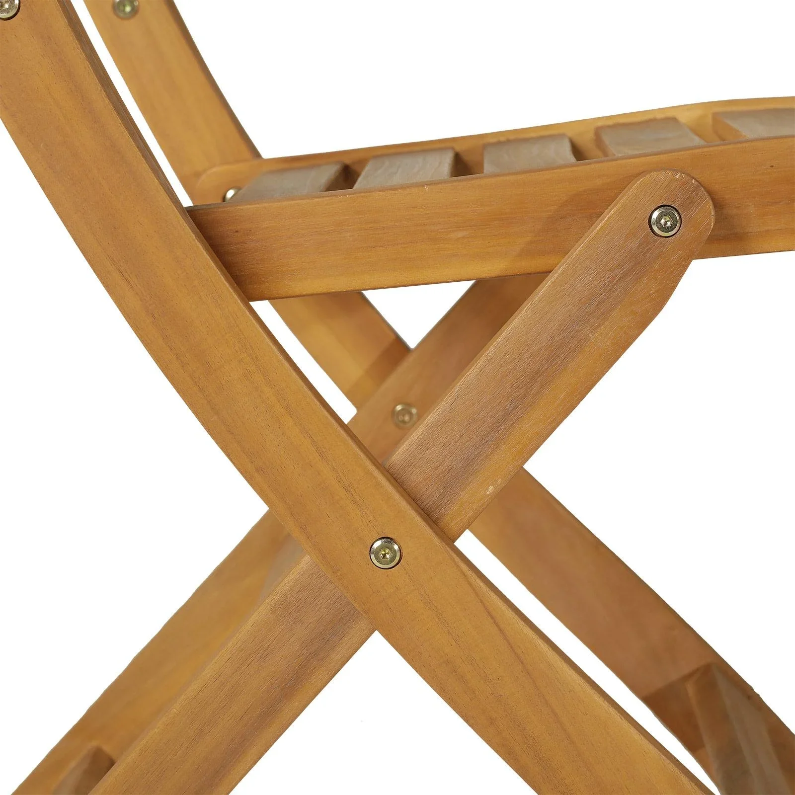 2er-Set Klappstuhl Klappsessel Gartenstuhl Campingstuhl klappbar Akazienholz Natur 56 x 47 x 89,5 cm - 0