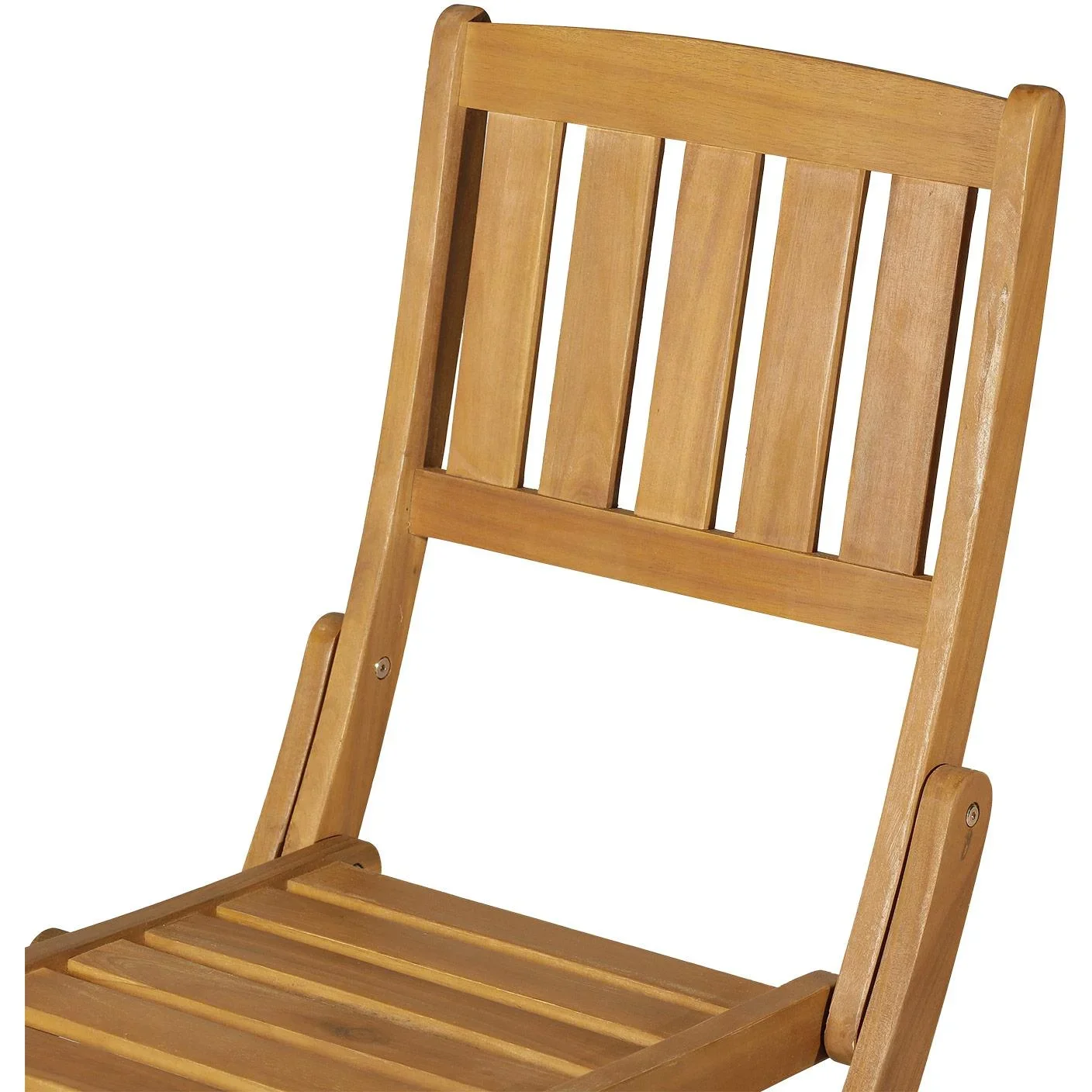 2er-Set Klappstuhl Klappsessel Gartenstuhl Campingstuhl klappbar Akazienholz Natur 56 x 47 x 89,5 cm - 1