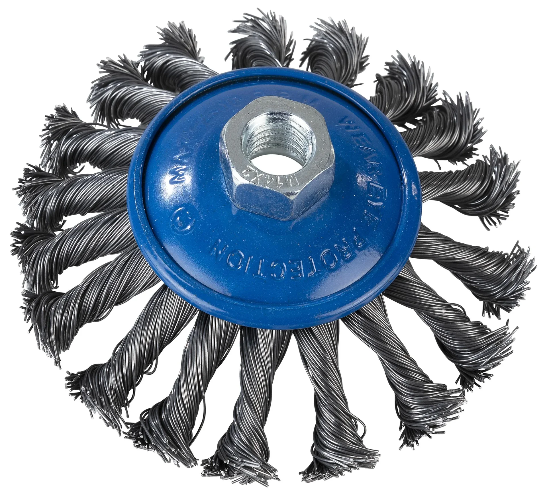 Kegelbürste gezopft, Stahldraht, Ø 115 mm, M14 - 0