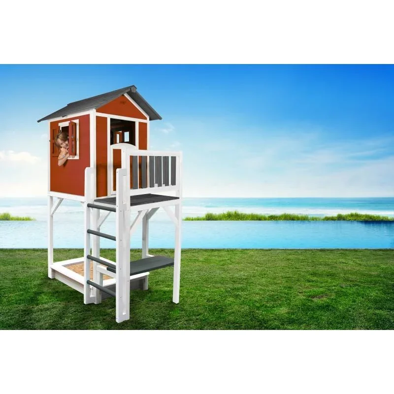 Lodge XXL PLUS Spielhaus (Skandinavisches Rot) - 0