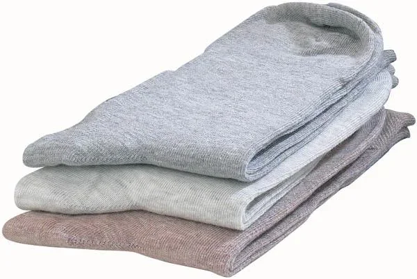Komfort Socken, Gr. 43-46, 3er Set, je 1 x natur/ beige/ grau - 0