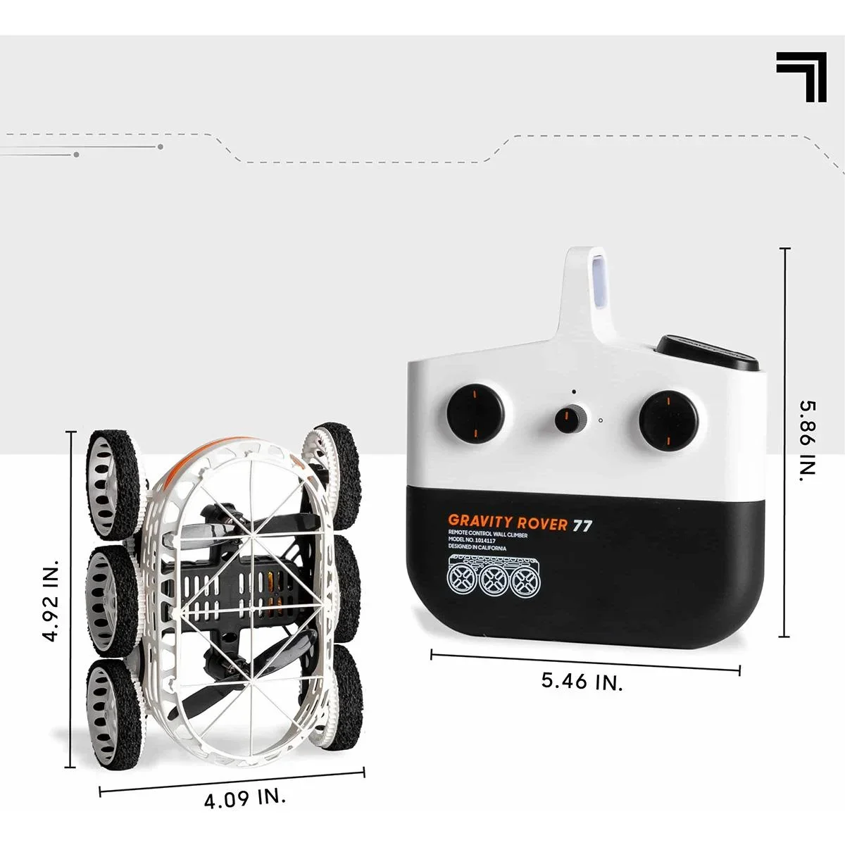 Sharper Image RC Gravity Rover - Fährt über Boden, Wände und Decken - 4