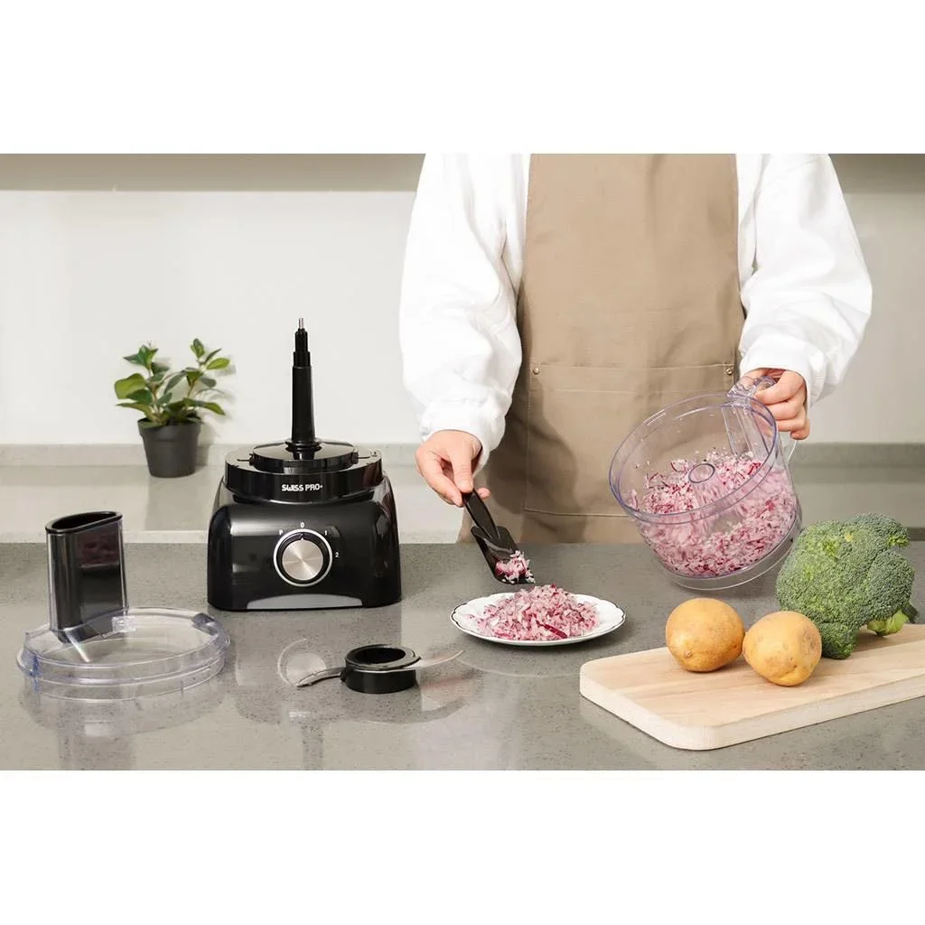 Küchenmaschine - 600W - 1,2L - Schwarz - 2