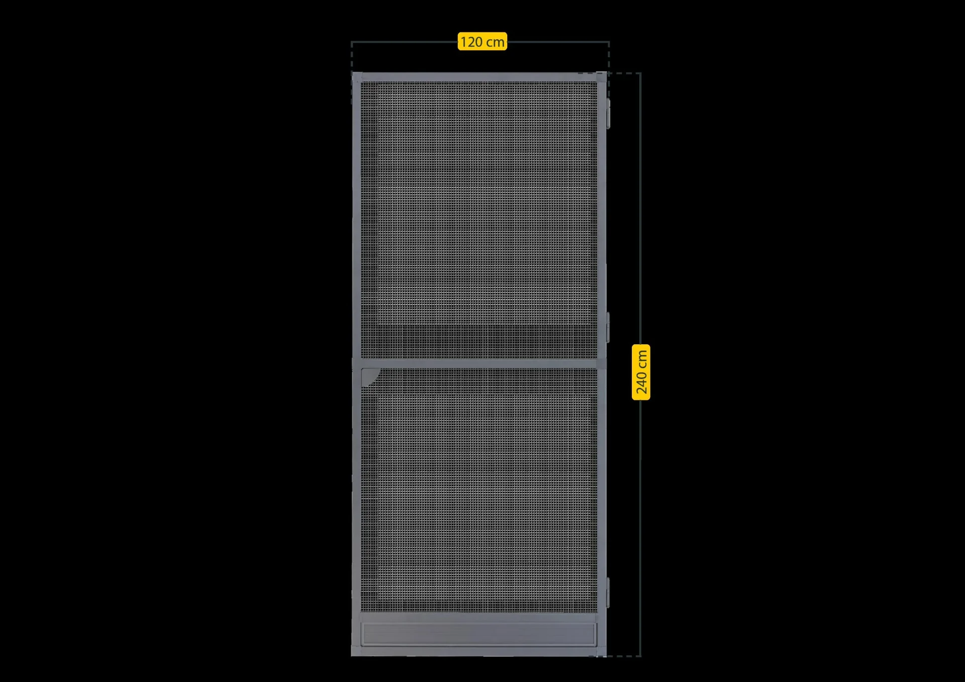 Fliegengittertür Premium, 120 x 240 cm, Farbe anthrazit - 2