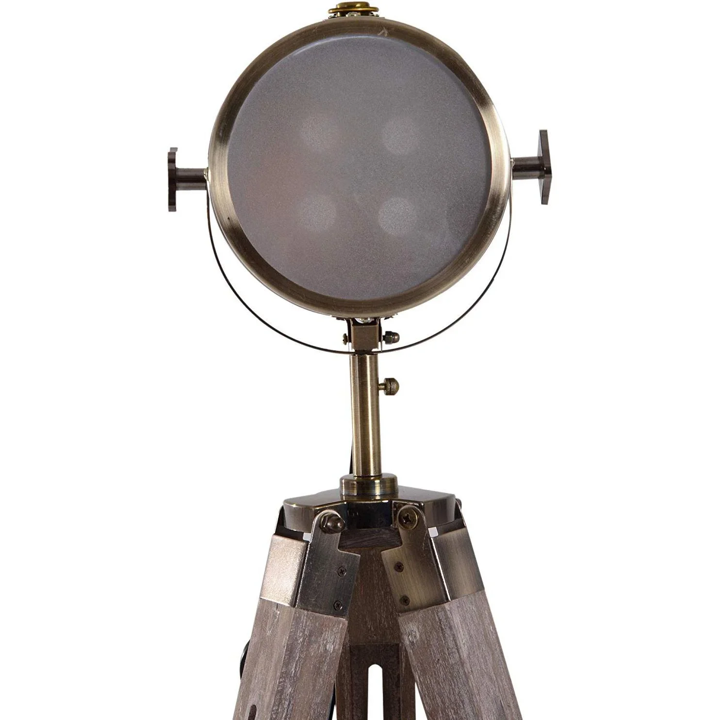 Stehlampe Dreibein 100-140cm E14 Bronze - 5
