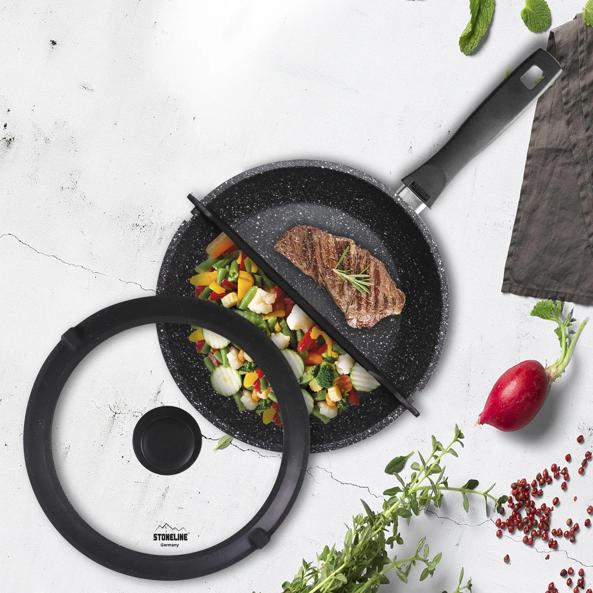 Halb- und Halb-Pfanne, 24 cm - 5