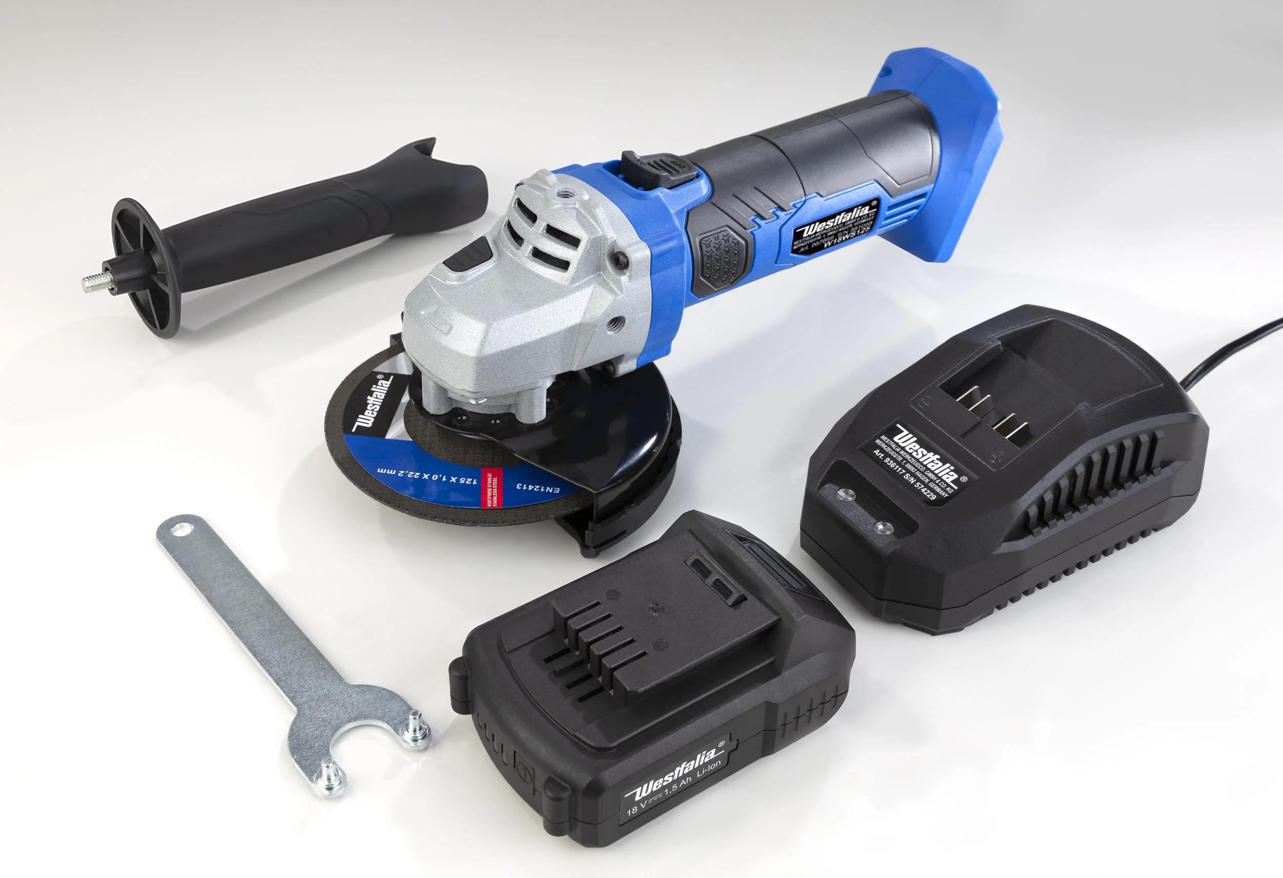 Akku Winkelschleifer 18 Volt W18WS125 inklusive Akku und Ladegerät - 2