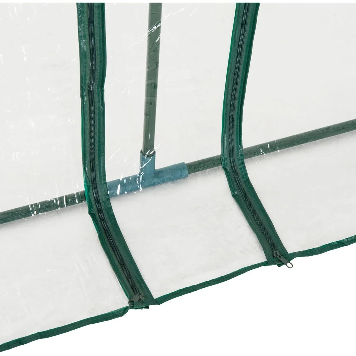 Folientunnel mit 4 Türen transparent/dunkelgrün - 7