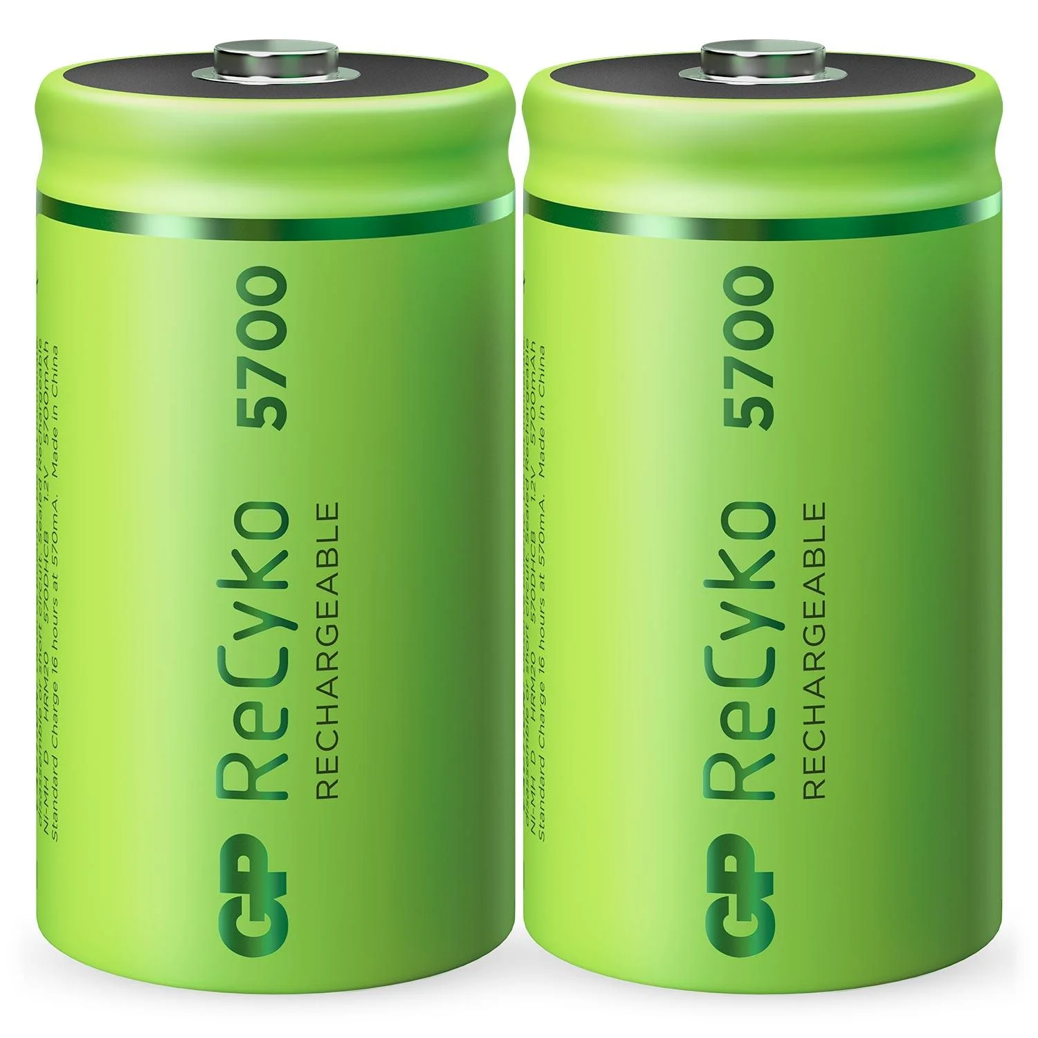 ReCyko Mono D NiMH Akkus mit 5700 mAh, 1,2V - 2 Stück - 0