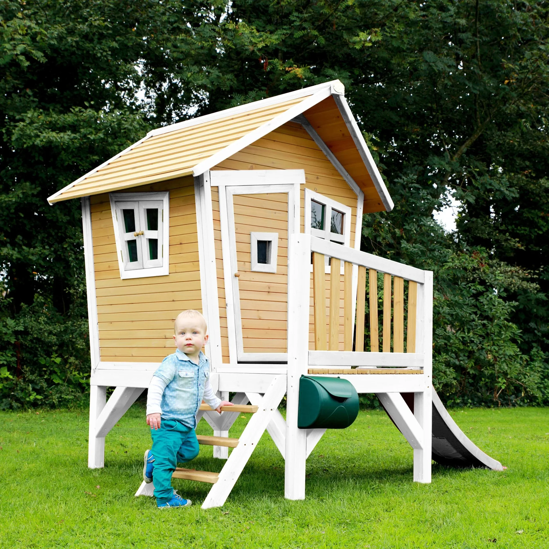 Robin Spielhaus Braun/Weiß - Weiße Rutsche - 1