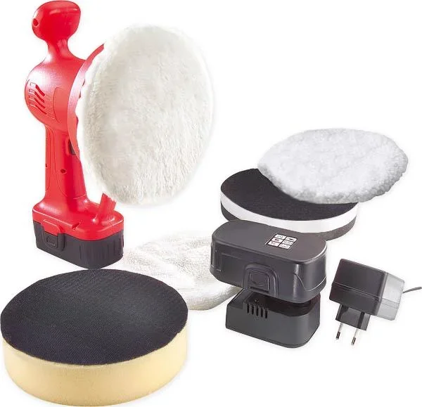 Akku Poliermaschine 18 Volt/ 12-teiliges Lackpflege Set - 4