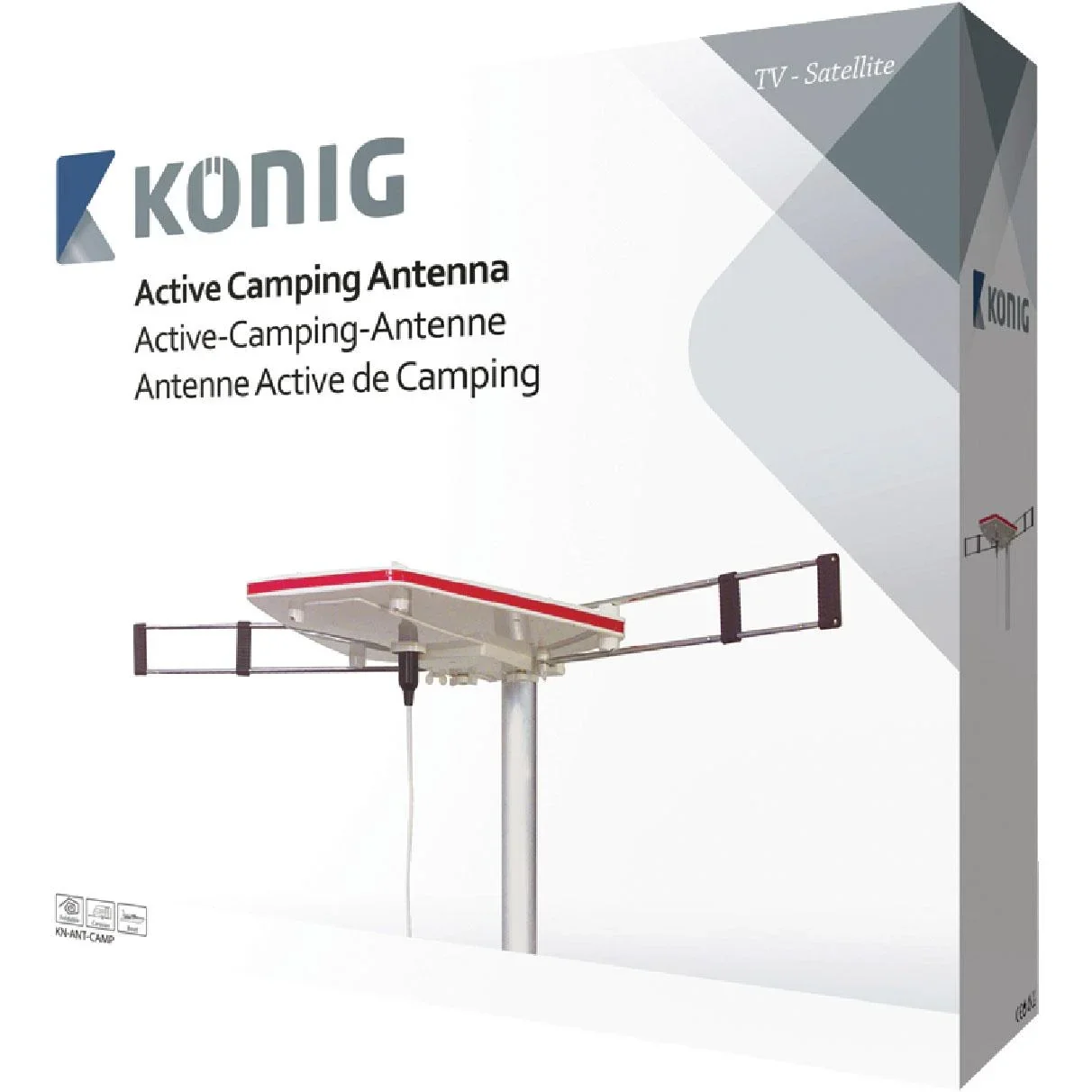 DVB-T/T2 - DAB+ Außenantenne mit Verstärker 24 dB FM / VHF / UHF - 0