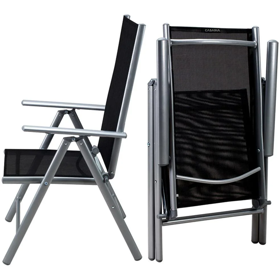 Aluminium-Gartenset Bern 8+1 Mattglas silber- Set - 0