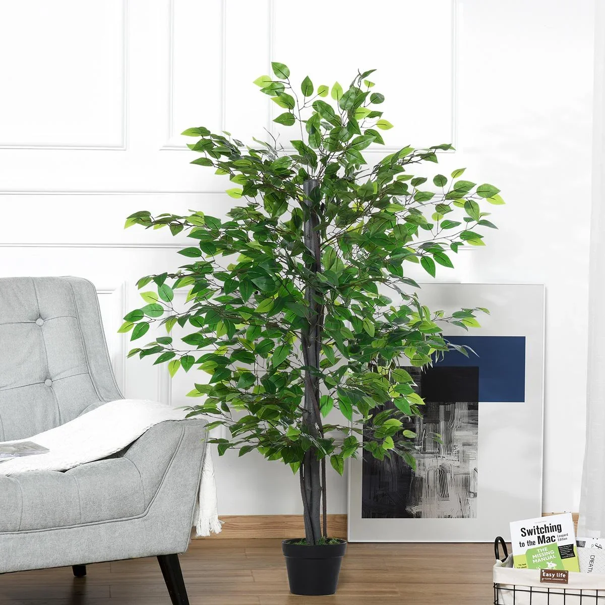 Künstlicher Banyan Baum Dekoration Massivholz Kunstbaum Innensimulation Baumdekoration Wohnzimmer 20 x 145 cm - 1