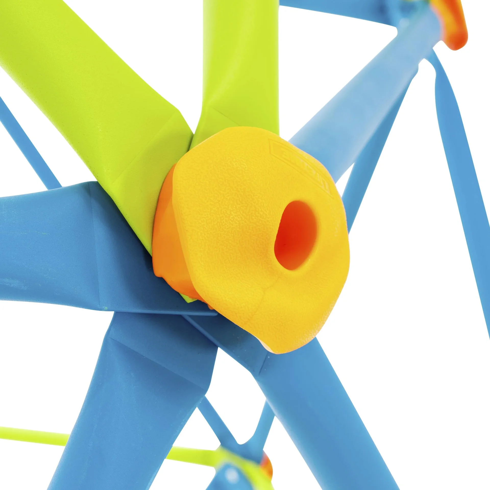 Stahl Geodome Kletterturm 335x335x168 cm Blau/Lime - 7