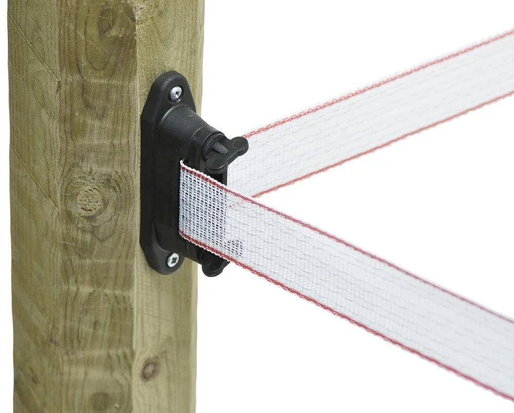 Profi Eck-/Streckenisolator für 4 cm-Band, schwarz, 10 Stück - 0