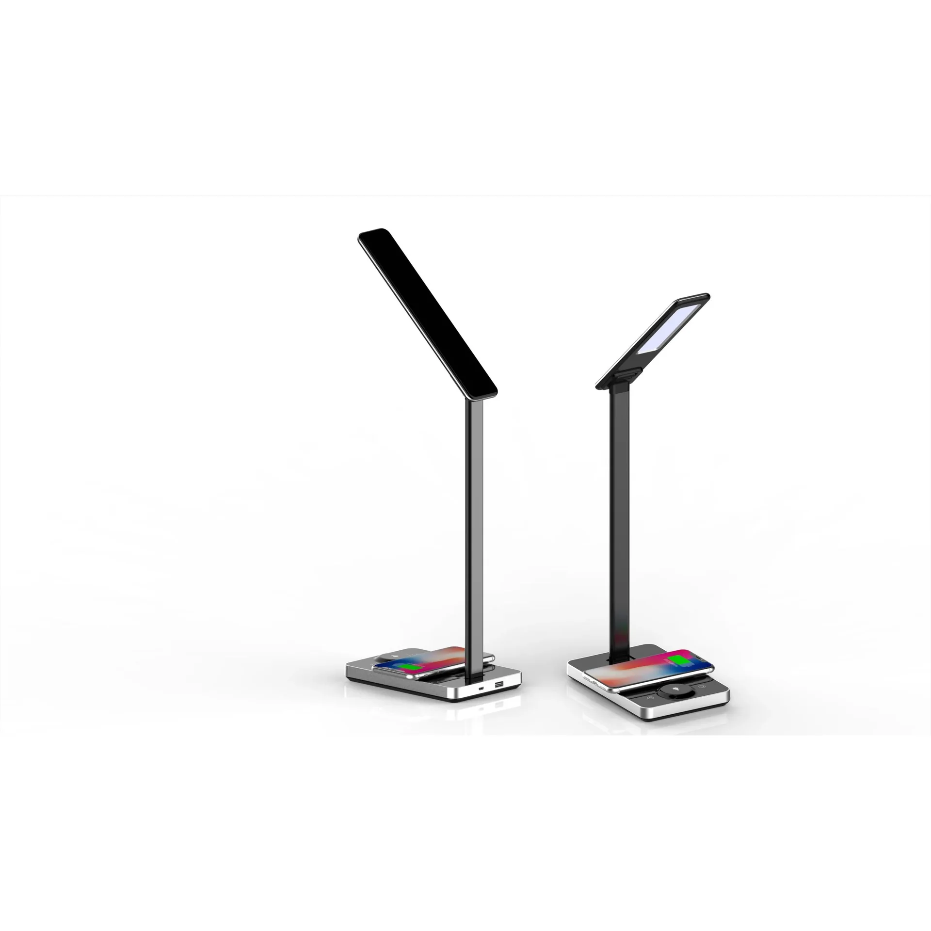 VT-7505 Tischleuchte / Schreibtischleuchte mit drahtlosem QI-Ladegerät - schwarz - 0