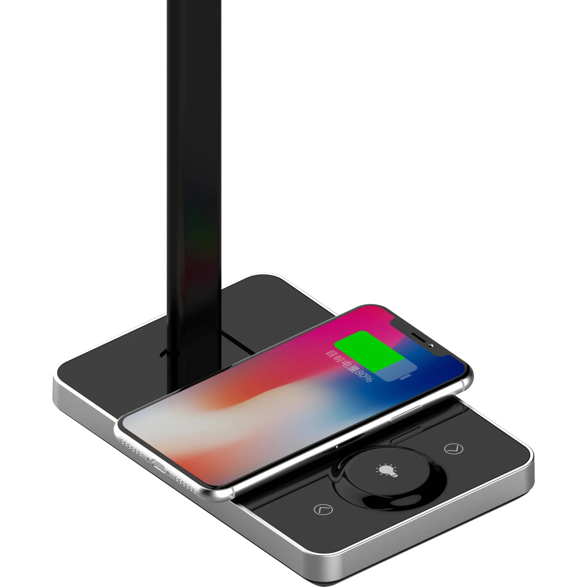 VT-7505 Tischleuchte / Schreibtischleuchte mit drahtlosem QI-Ladegerät - schwarz - 5