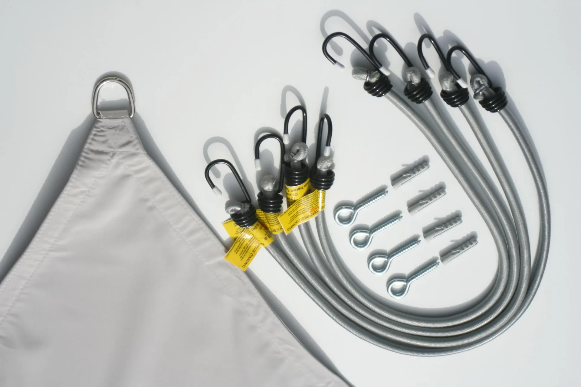 Viereck-Sonnensegel wasserabweisend silbergrau 250 x 300cm - 0