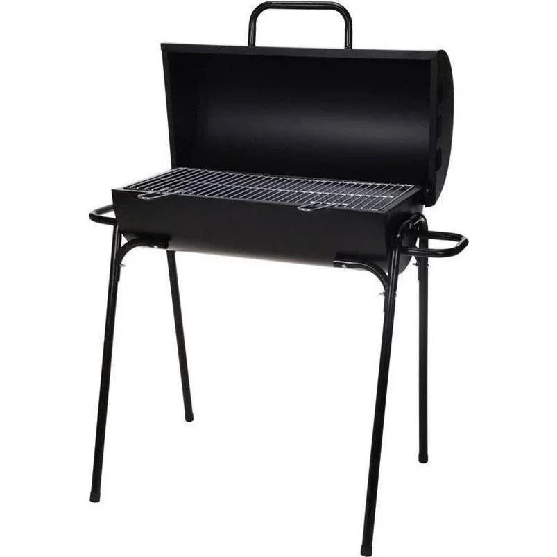 BBQ Holzkohlegrill - Grillfläche 60 x 30 cm - Rostfreier Stahl - 0