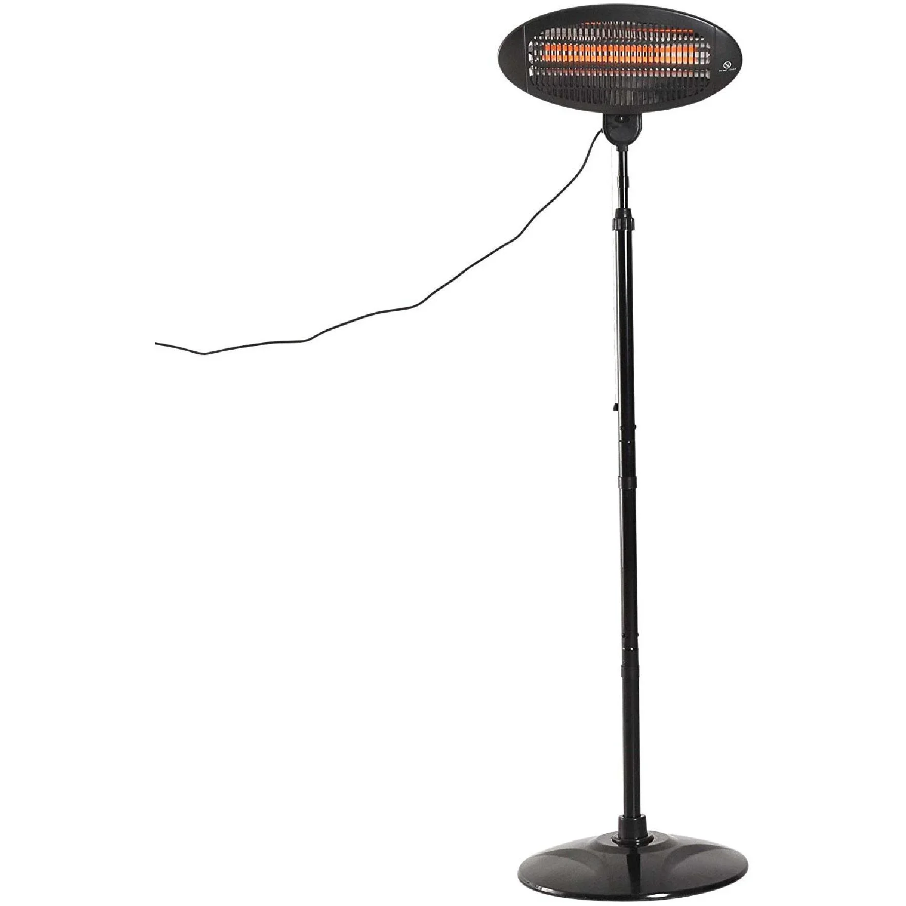 Heizstrahler Freistehender Terrassenheizer Quartz elektrisch 360° drehbar 2KW Ø50 x H(180-210) cm - 7