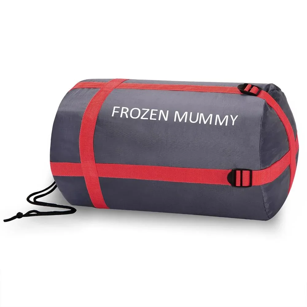 Bergsteigerschlafsack Frozen Mummy dunkelblau+ dunkelrot - 1