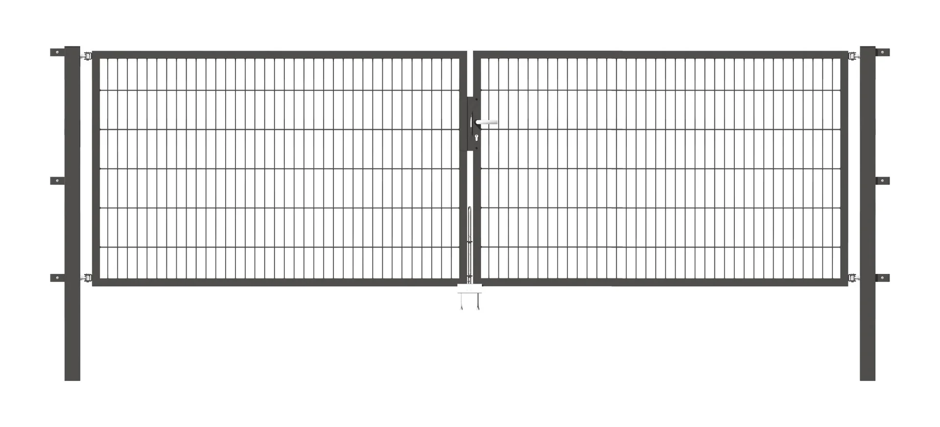 Doppeltor Flexo mit Zubehör, anthrazit, Breite 400 cm, Höhe 120 cm, PF: 8x8 cm - 0