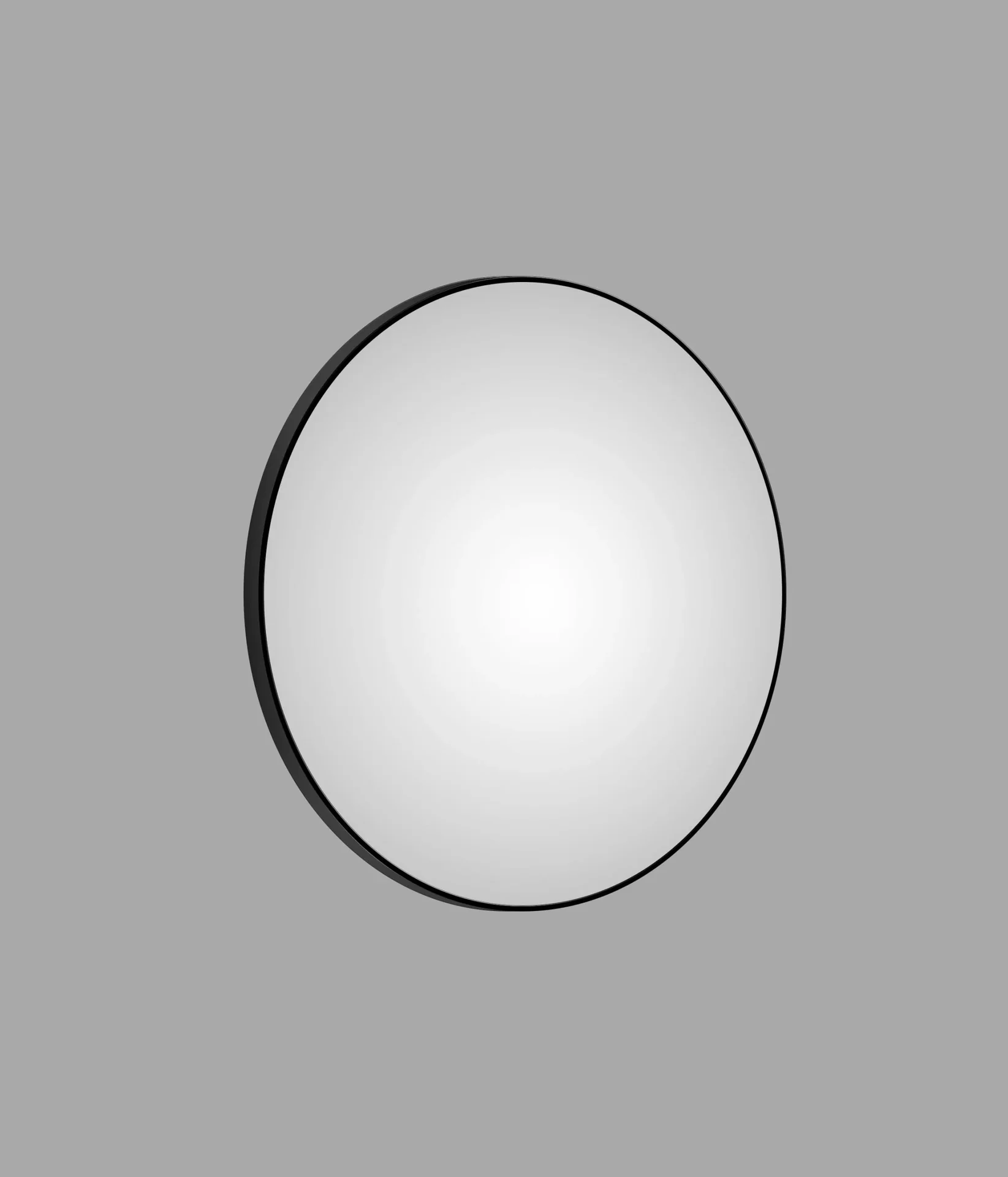 Dekorativer Wandspiegel "Black OROS" - matt Ø 120 cm - hochwertiger robuster Aluminiumrahmen in schwarz matt - 3