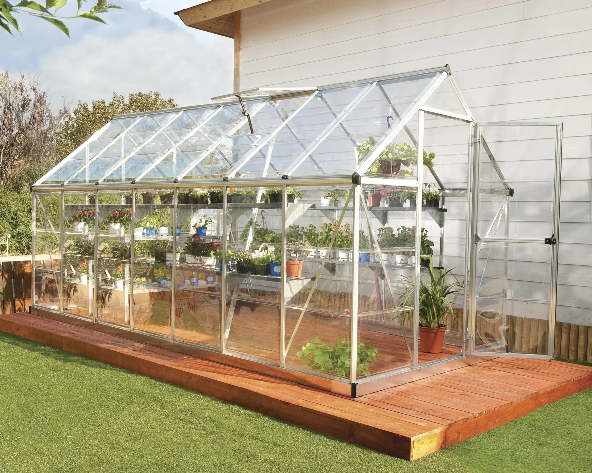 Gewächshaus "Harmony" - 6x14, silber - 0