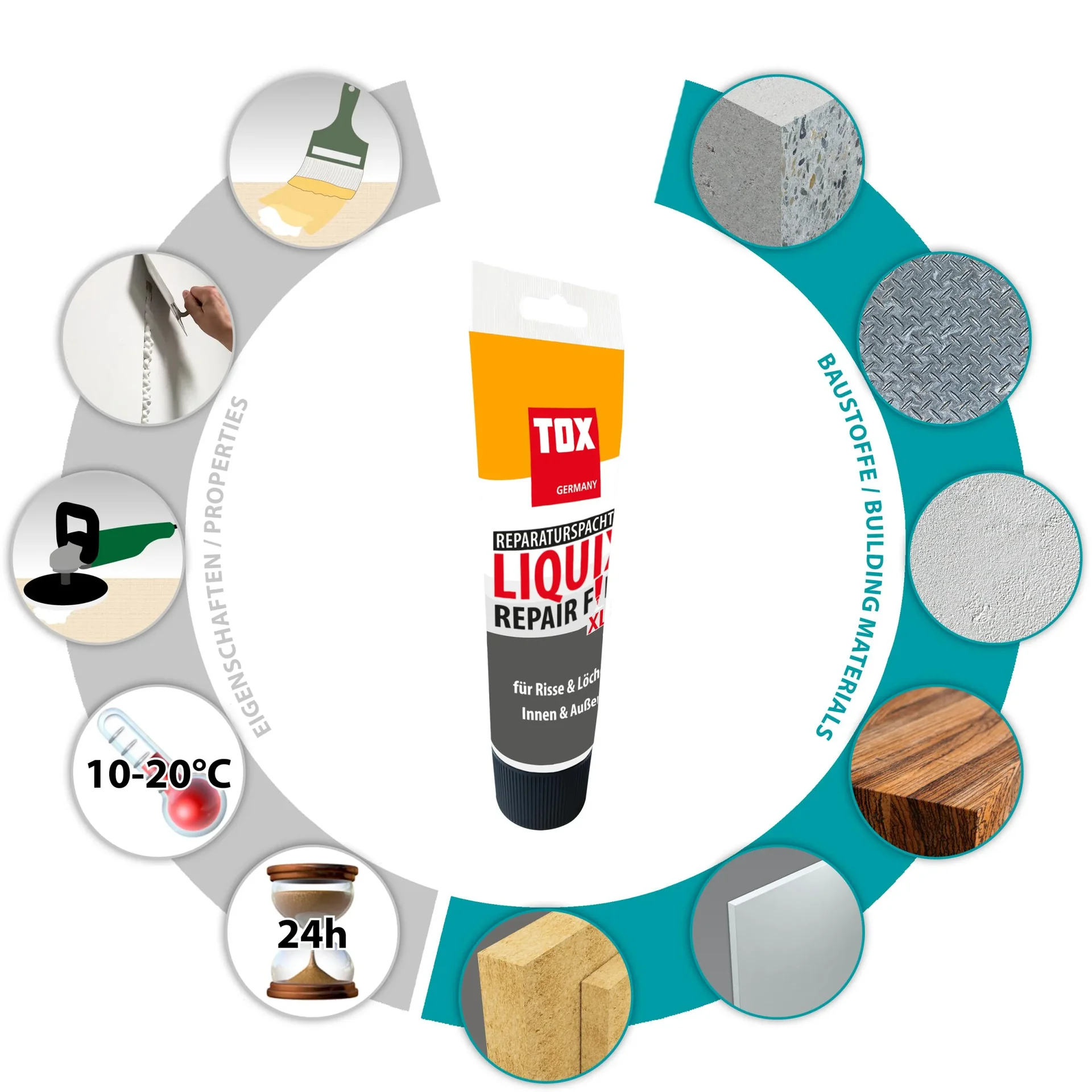 Reparaturspachtel Liquix Repair-Fill XL, 330 g - 0