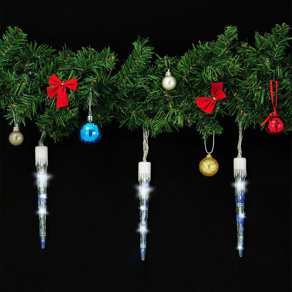 Lichterkette Weihnachten Eiszapfen 10 LEDs 6,2m - 0
