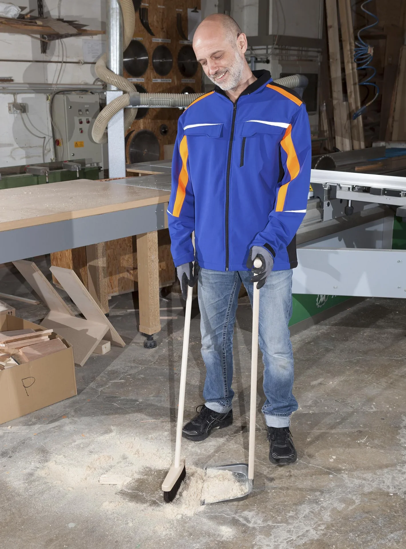 Steh Kehrgarnitur "Faule Grete", Gesamthöhe 107 cm - 970 g - 1