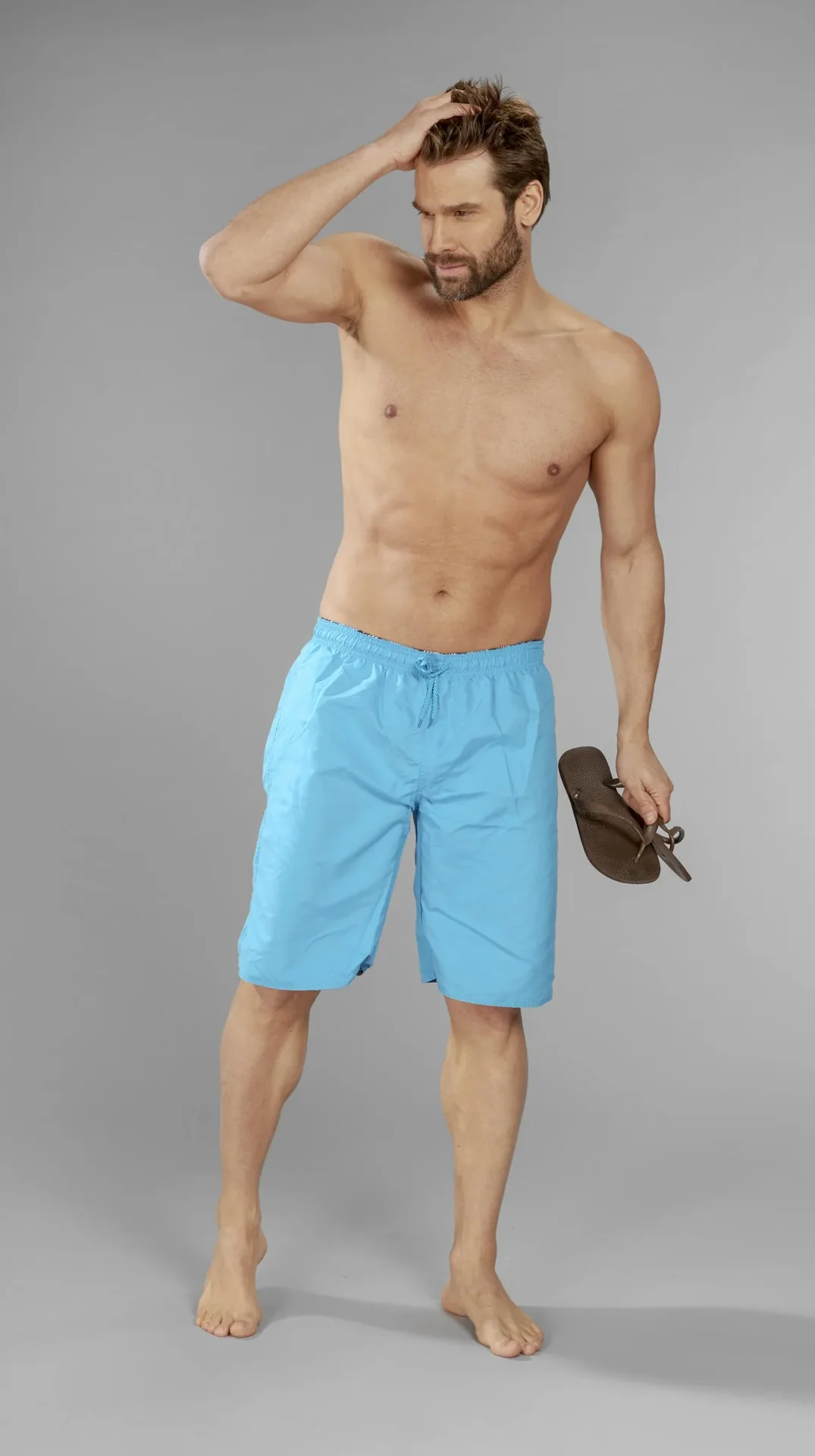 Wendeshorts, Farbe Azur/Azur gemustert, Gr.XL - 2