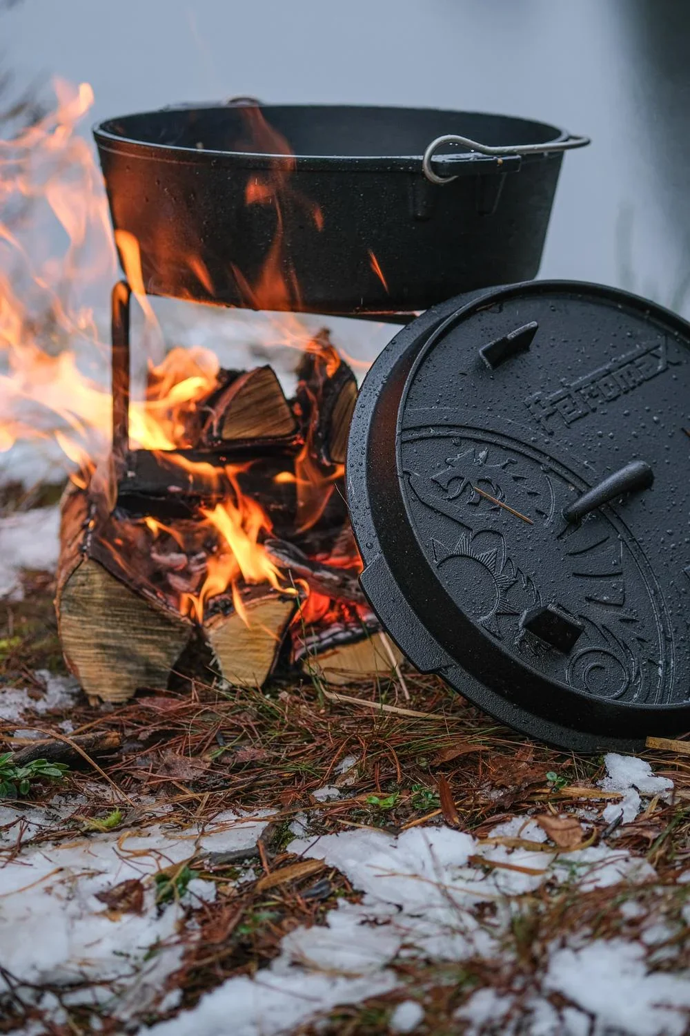 Feuertopf (6qt) planer Boden (ohne Füße) - 1