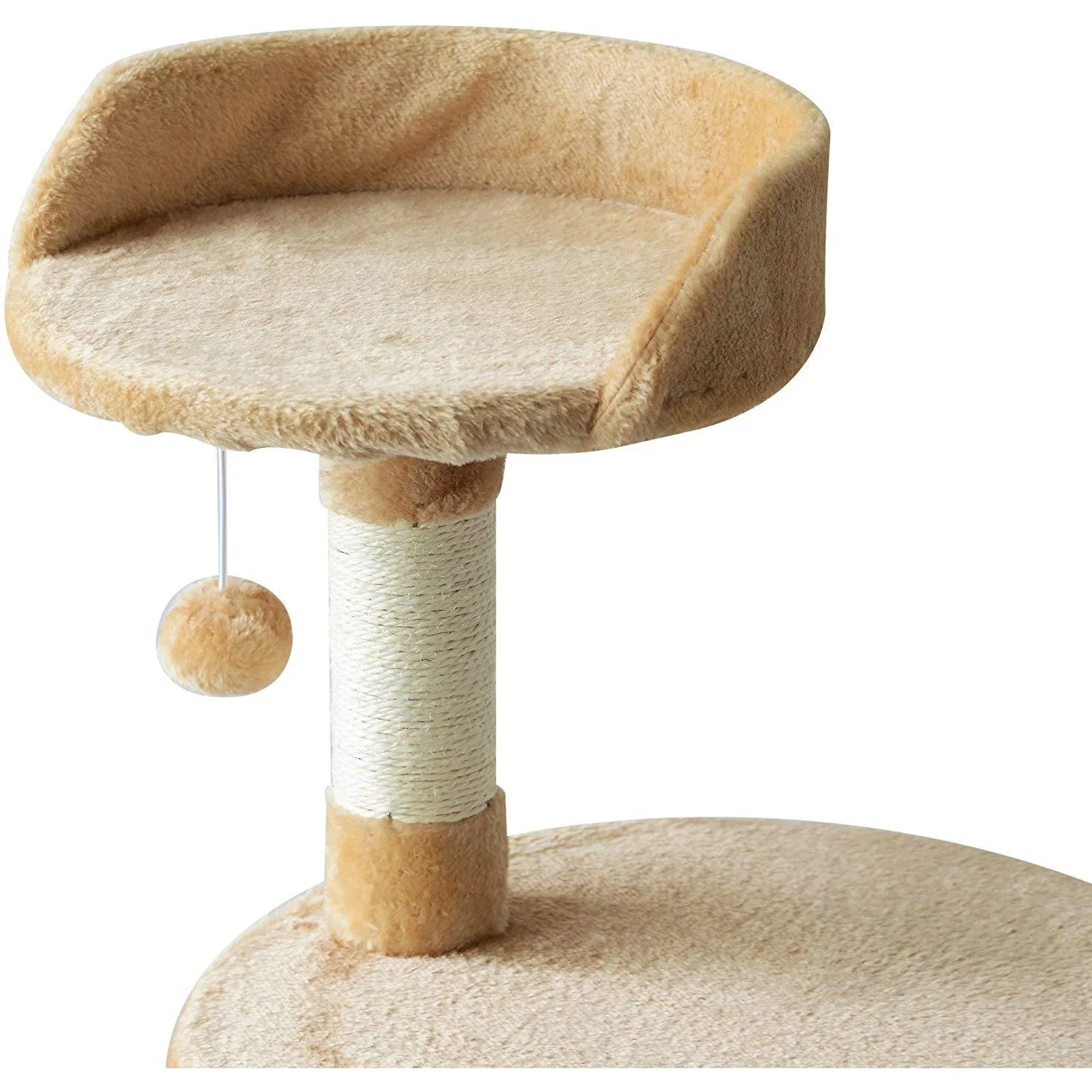 Katzenbaum Kratzbaum Schlafhöhle Spielbaum 4 Schichte Beige - 5