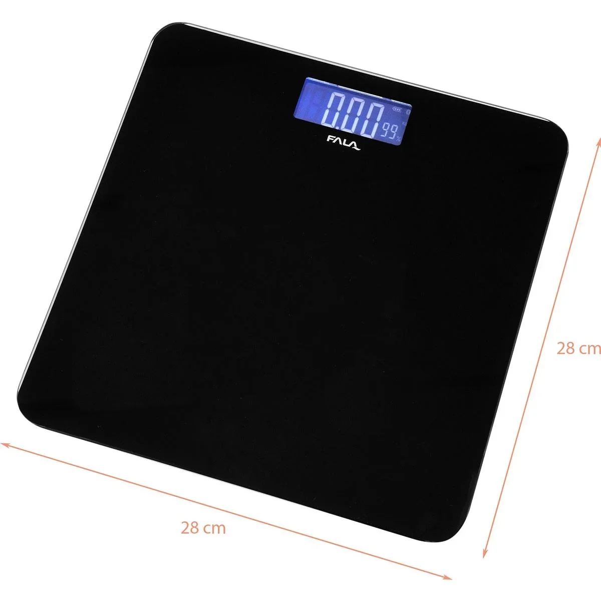 FALA Elektrische Waage mit bluetooth - Körperanalyse - 28x28cm - 0