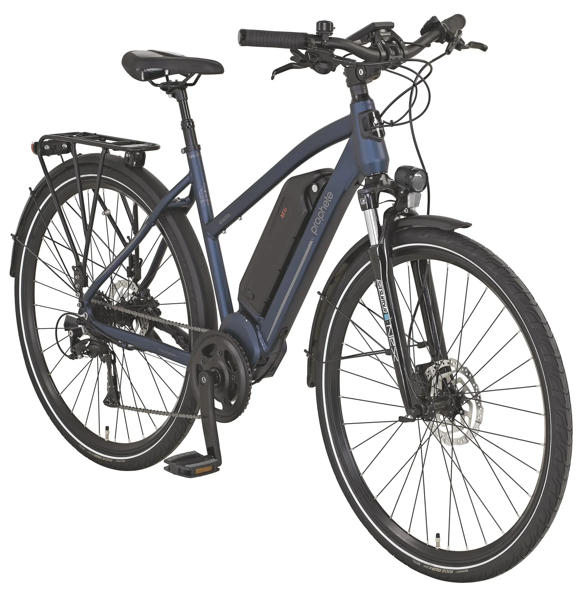 ENTDECKER 23.EMT.10 Trekking E-Bike 28" AEG EcoDrive Damen Trapez 28": Rahmengröße 50cm - 0