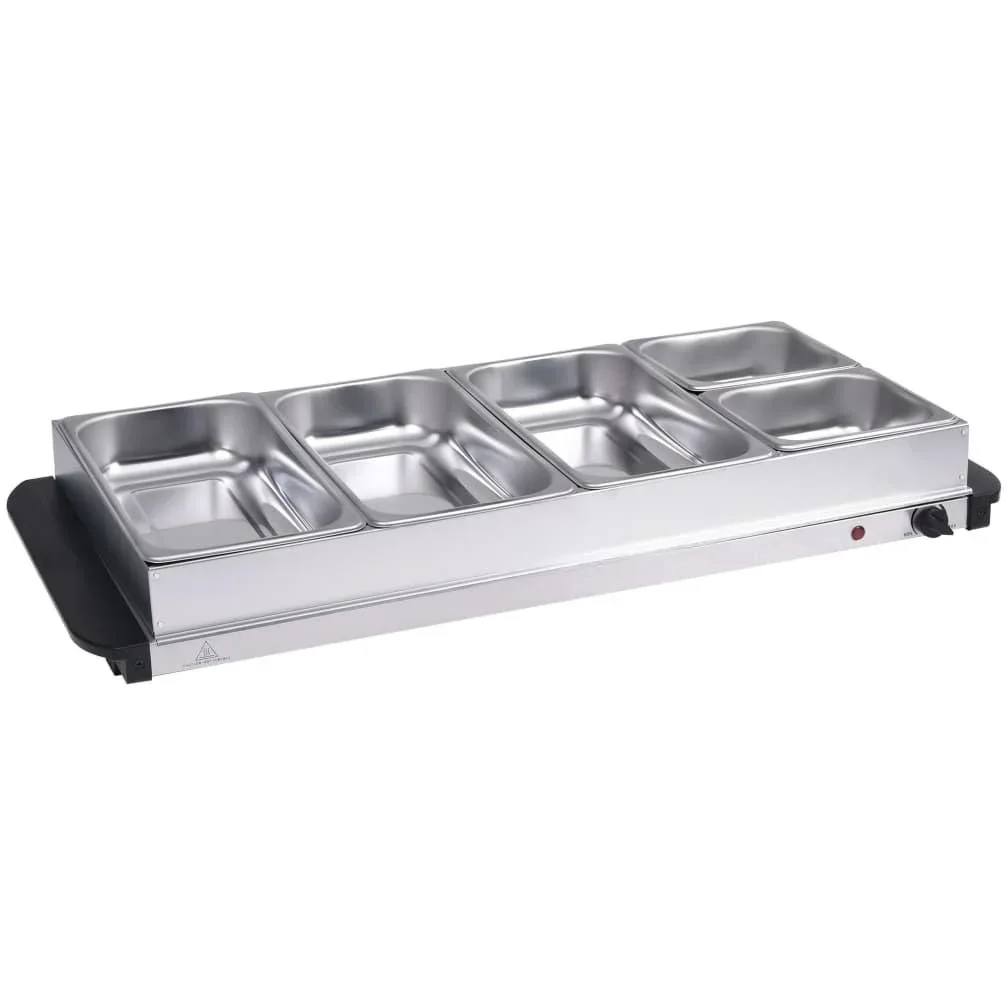 Buffetwärmer 400 W 3x2,5L+2x1L Edelstahl - 0