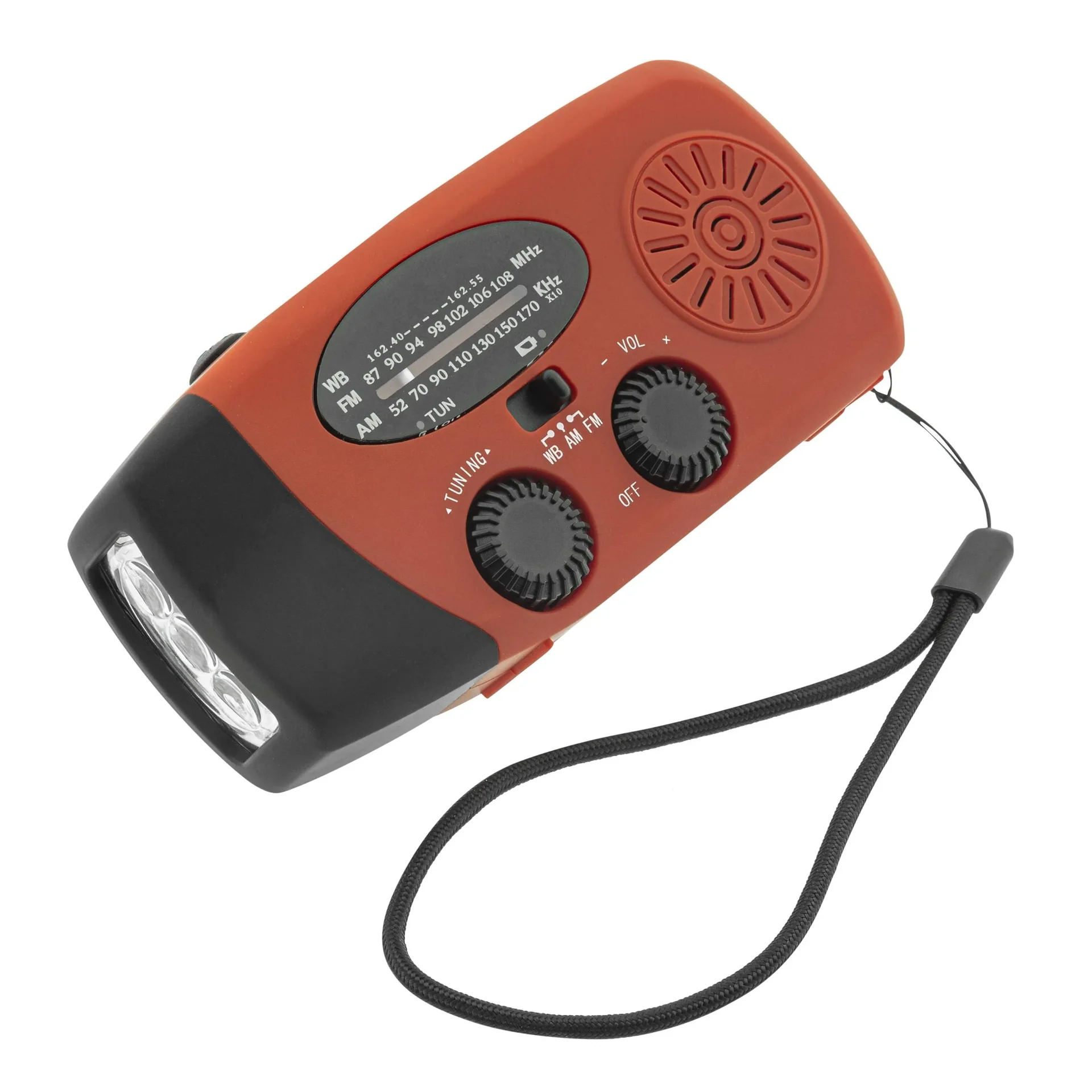 Tragbares Solar Kurbel Radio mit Taschenlicht, Powerbankfunktion - 0