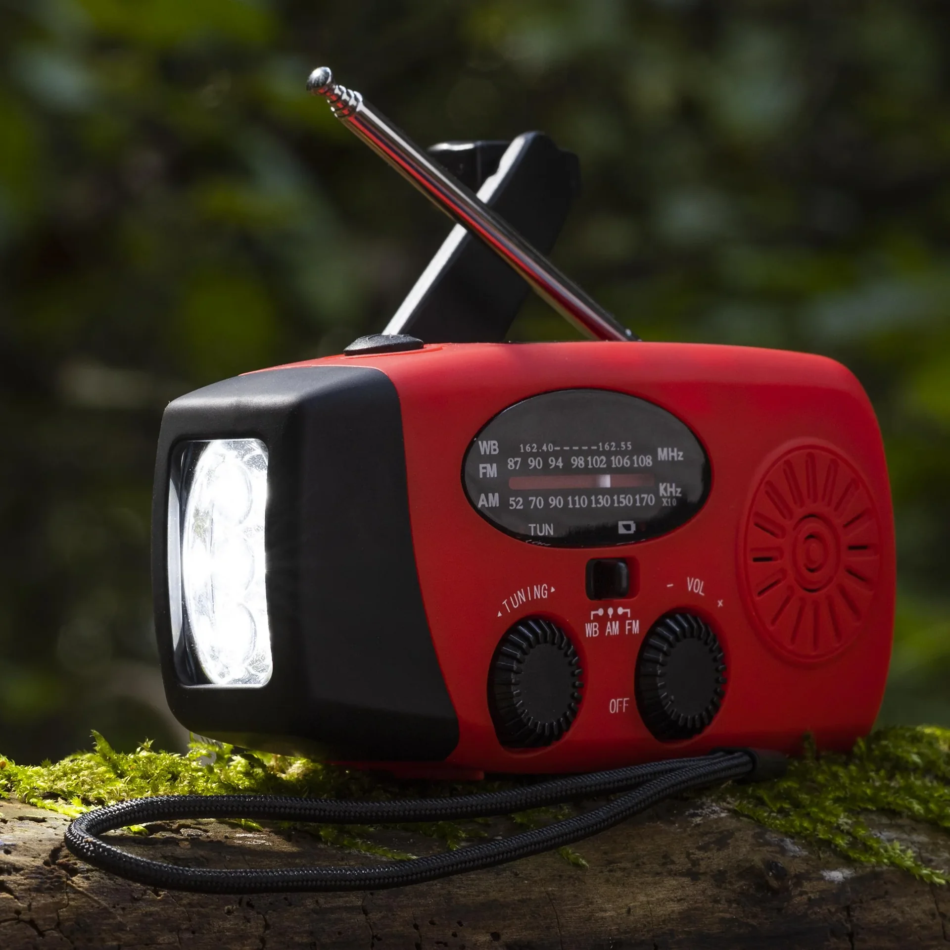 Tragbares Solar Kurbel Radio mit Taschenlicht, Powerbankfunktion - 1