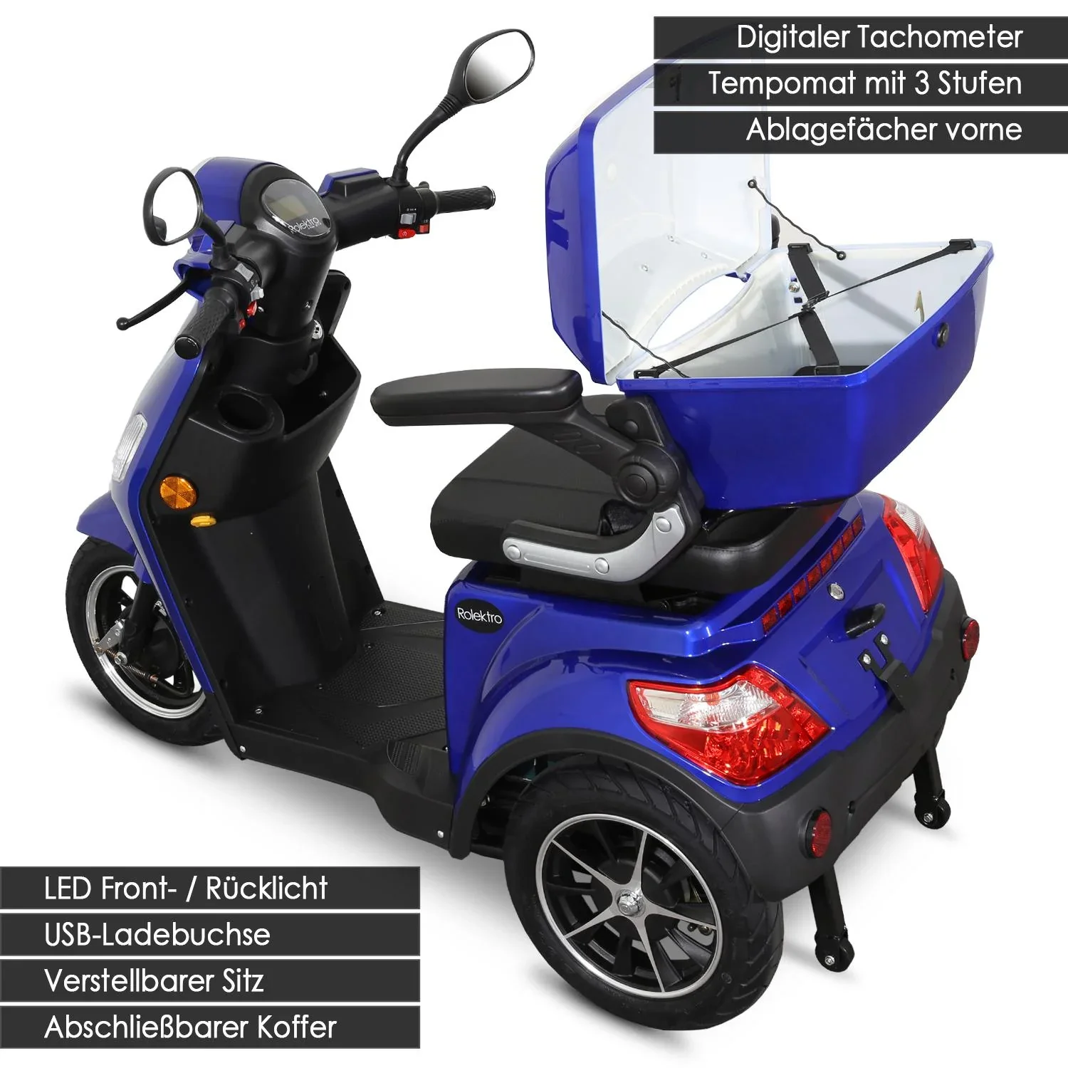 E-Trike 25 V.2, blau - 2