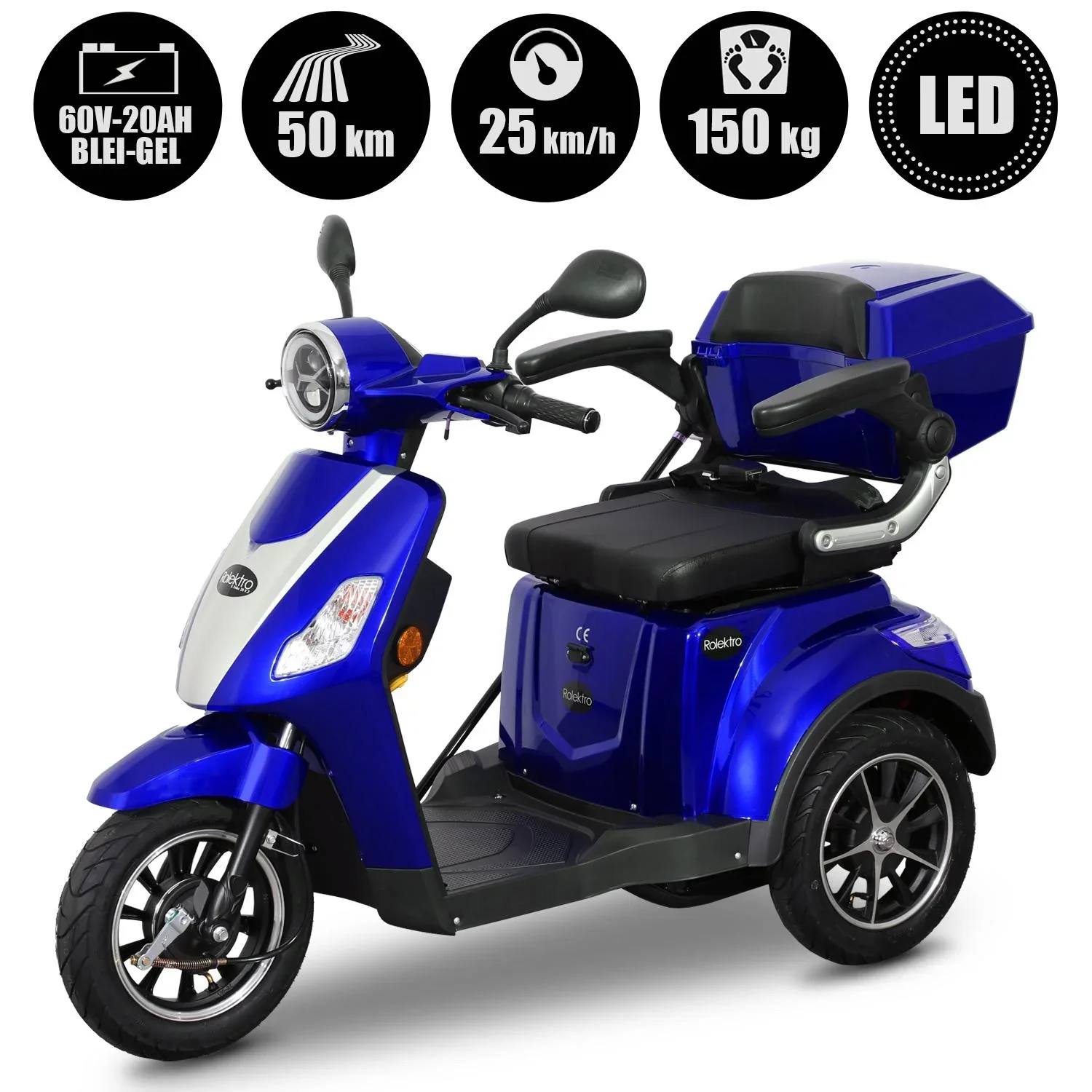 E-Trike 25 V.2, blau - 3