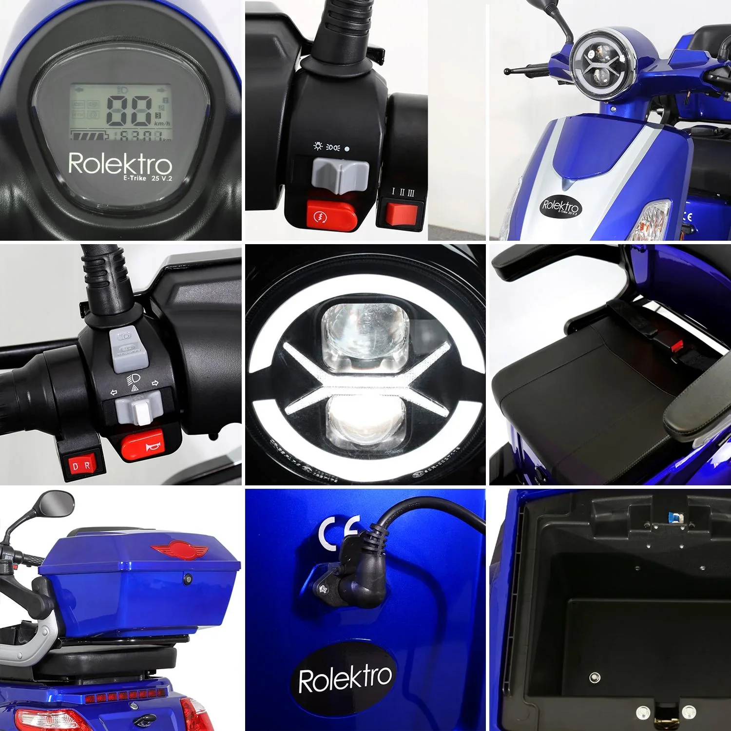 E-Trike 25 V.2, blau - 7