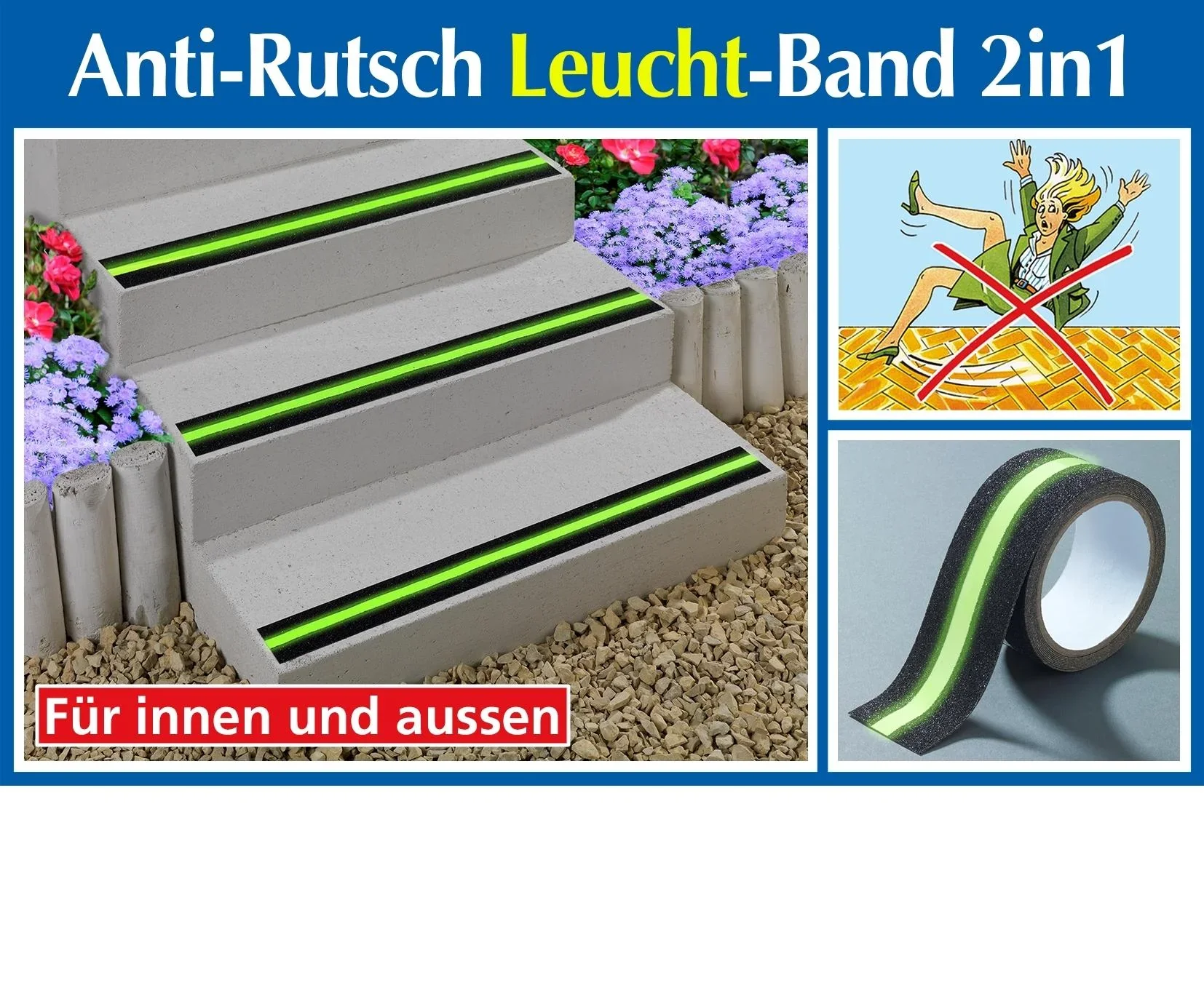 Anti-Rutsch-Leuchtband 2 in 1 - 2