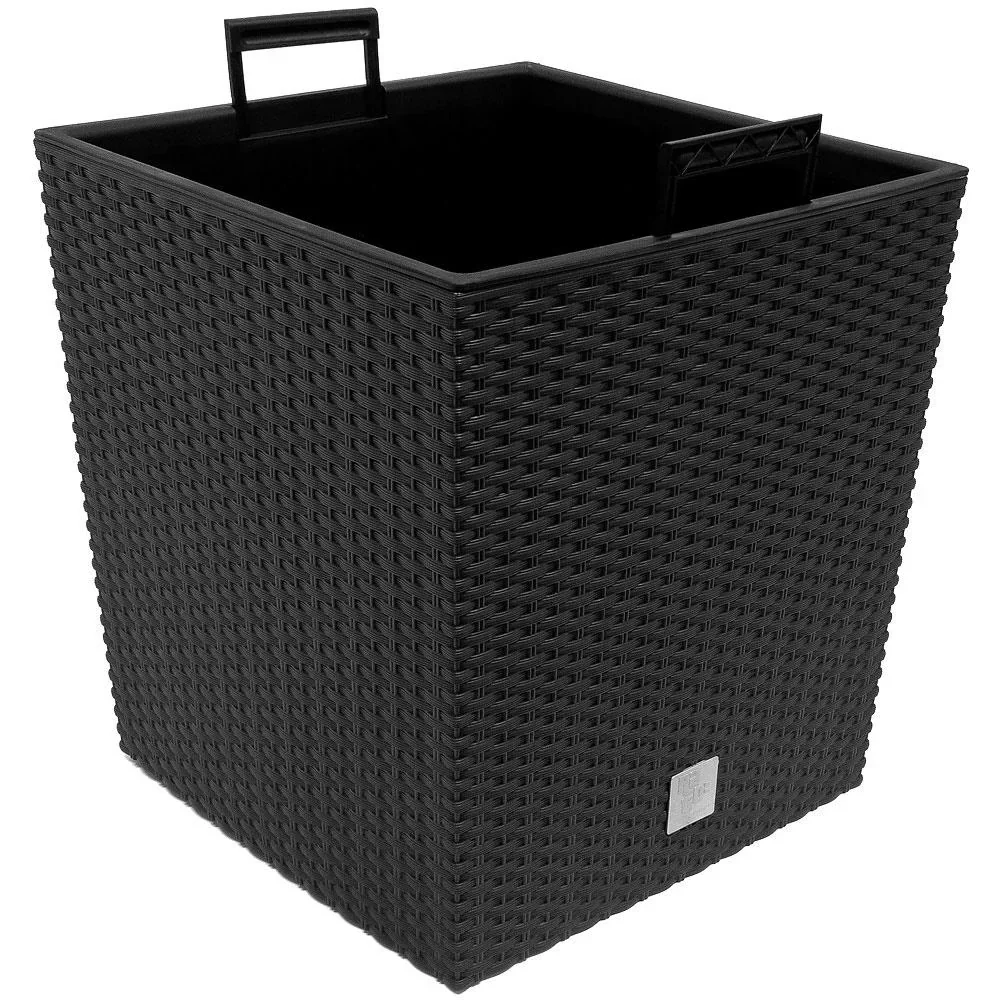 Blumentopf Rato Low anthrazit mit Innentopf 64L 39x39x40,5cm - 0