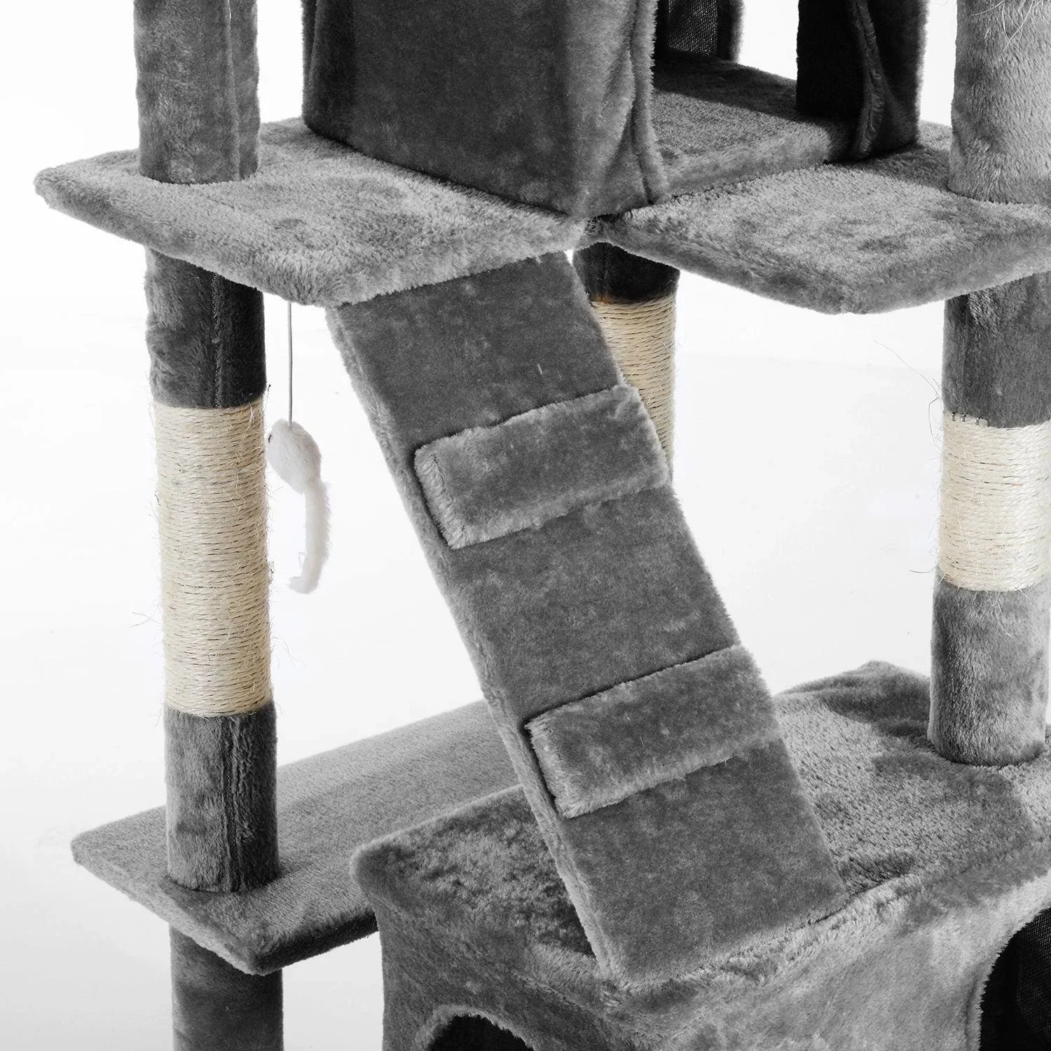 Katzenbaum Kletterbaum Katze Sisal Grau - 3