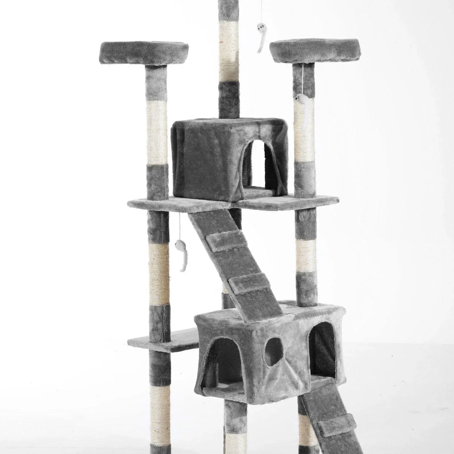 Katzenbaum Kletterbaum Katze Sisal Grau - 4